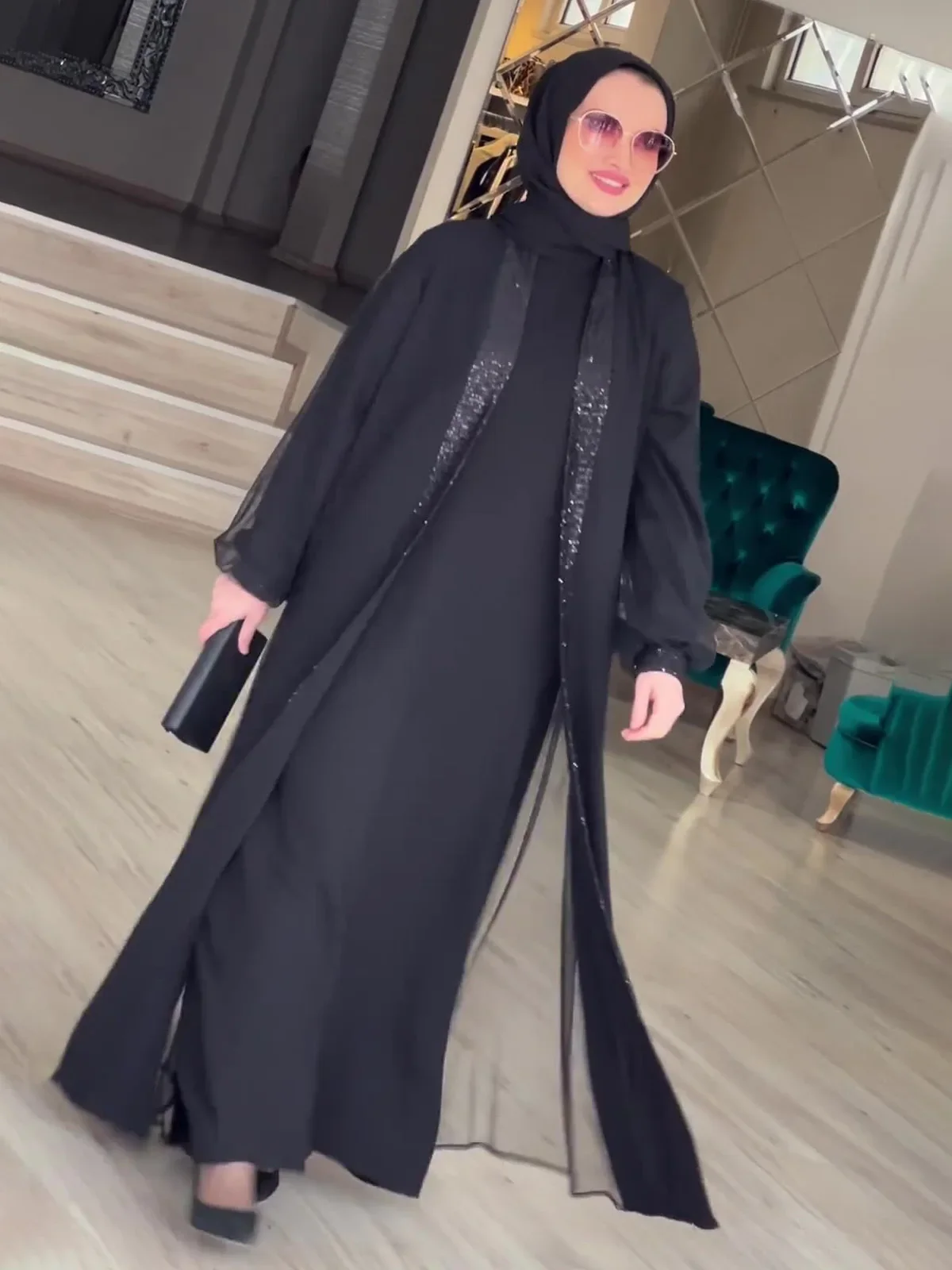 Muslim Modest Women Dress Jalabiya Vestidos Eid Ramadan Arabic Long Robe Dubai Islam Morocco Kaftan Abayas Cardigan Dresses 2024