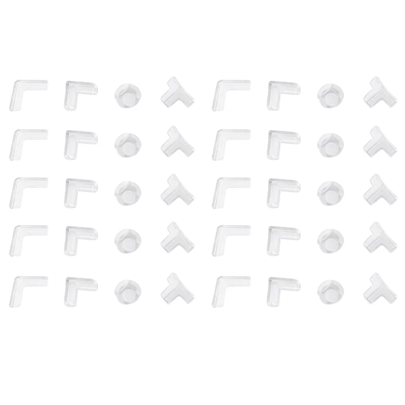 A95G 40 Pack Corner Protector,Protectors Guards Furniture Corner Guard & Edge Safety Clear And Transparent