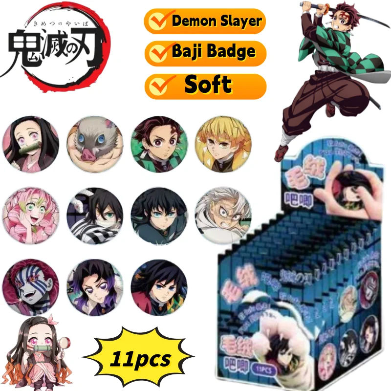 

Убийца демонов Танджиро Камадо Камадо Незуко Hashibira Inosuke Ba Ji слепая коробка креативный дорогой значок с мультяшным принтом мягкий слепой