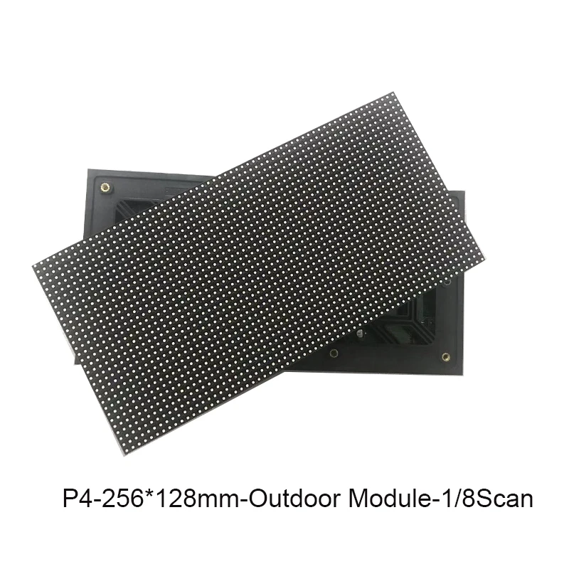 Panneau LED étanche IP65 extérieur, technologie d'écran LED RVB, publicité, 64 points * 32 points, P4, 256x128mm, balayage 1/8, SMD1921