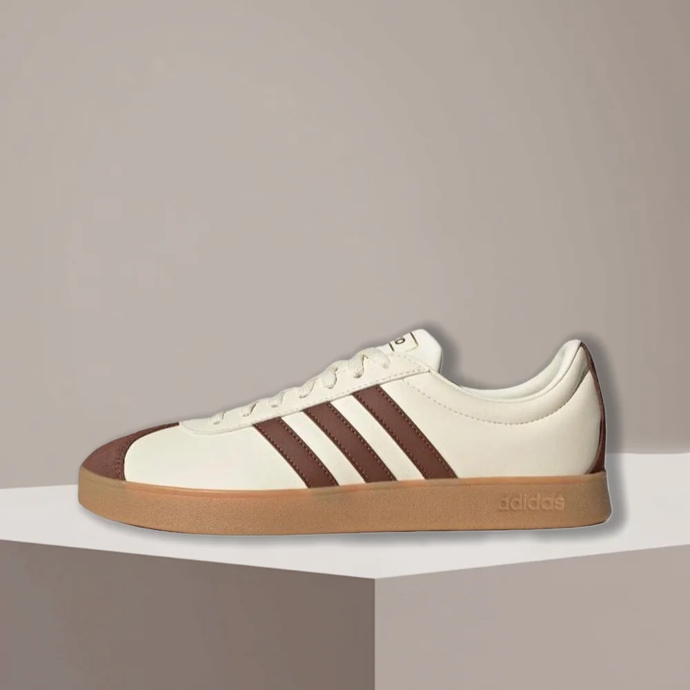 

adidas VL COURT 2.0 Туфли с Т-образной головкой Стиль унисекс Удобные, нескользящие, прочные туфли для скейтбординга с низким верхом Бежевый Коричневый ID6016
