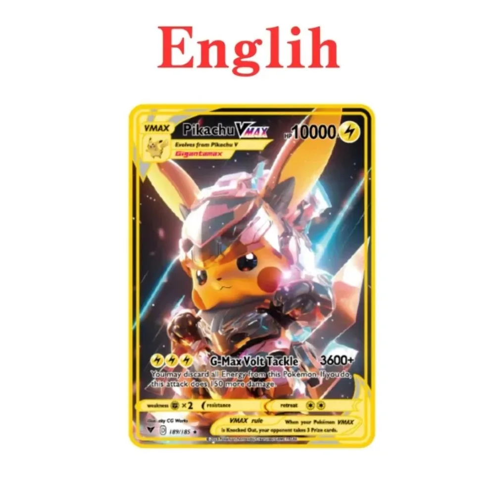 포켓몬 포인트 알토스 마치 피카츄 리자몽 뮤츠 골드 블랙 영어 메탈 카드 Vmax 메가 GX 수집용 게임 카드