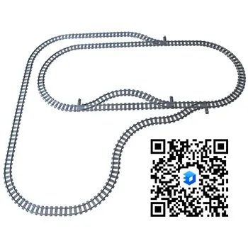 MOC 110片25種款式城市火車軌道套裝單滑道岔交叉軌道積木拼裝玩具 10 最佳銷售 積木技術 - №3