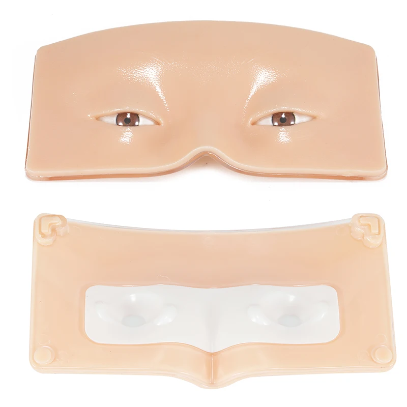 Reusable 5D Makeup Eyebrow Tattoo Practice Skin Eye Face Training Skin Silicone Practice Pad for Makeup Beauty Academy Supplies