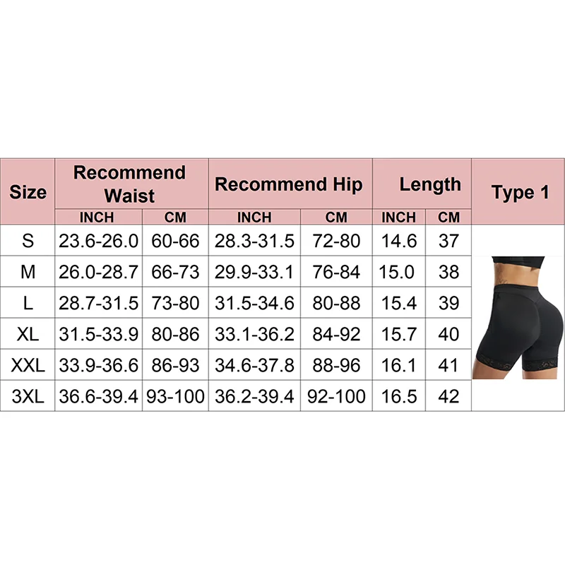 Butt Lifter Shaper Panties Hip Pads Shapewear Push Up Booty Enhancer Control Panties Invisible Underwear Fake Ass For Women