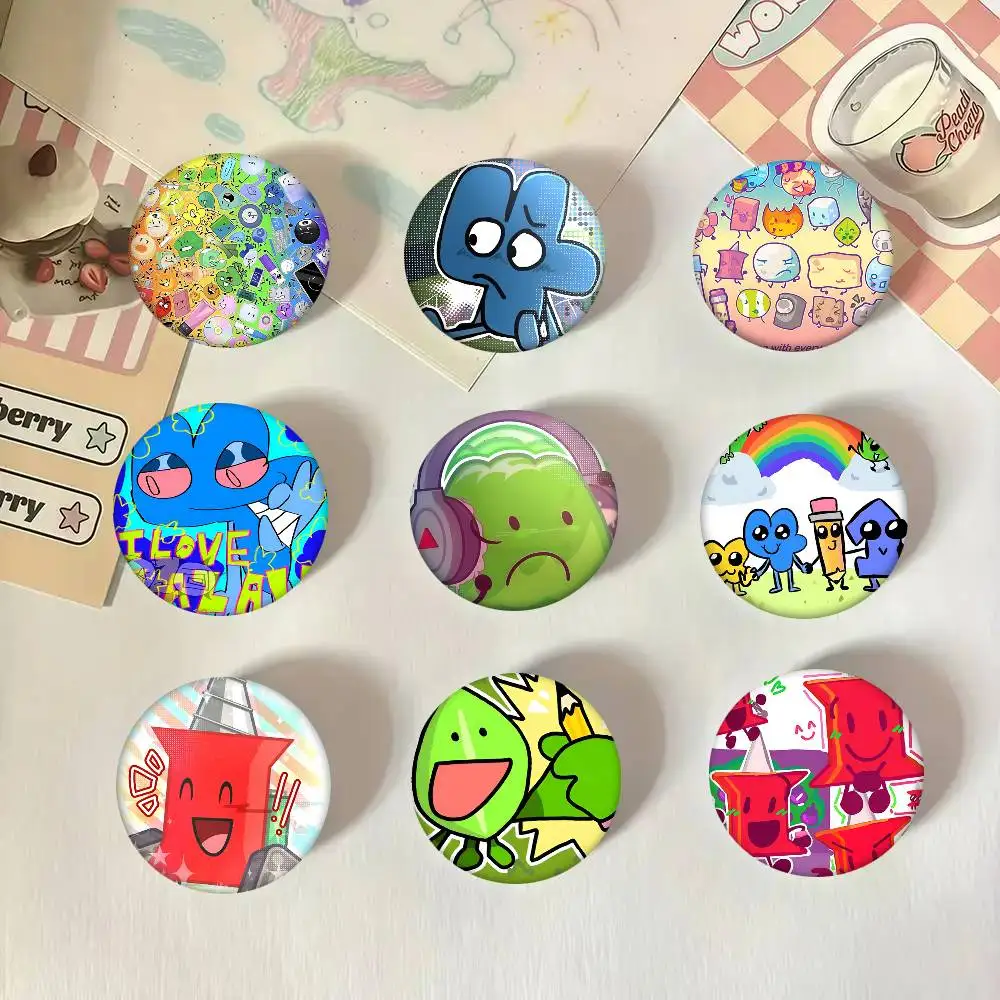 Anime B-BFDI Rundes Abzeichen Kreative Brosche Kleidung Rucksack Accessoires Anstecknadel