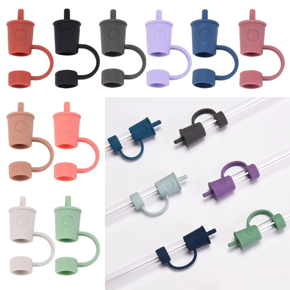 for 12mm Straw Silicone Straw Tips Cover Cute Reusable Drinking Straw Tips Lids Dust-Proof Straw Plugs Tips for Decor Outdoor