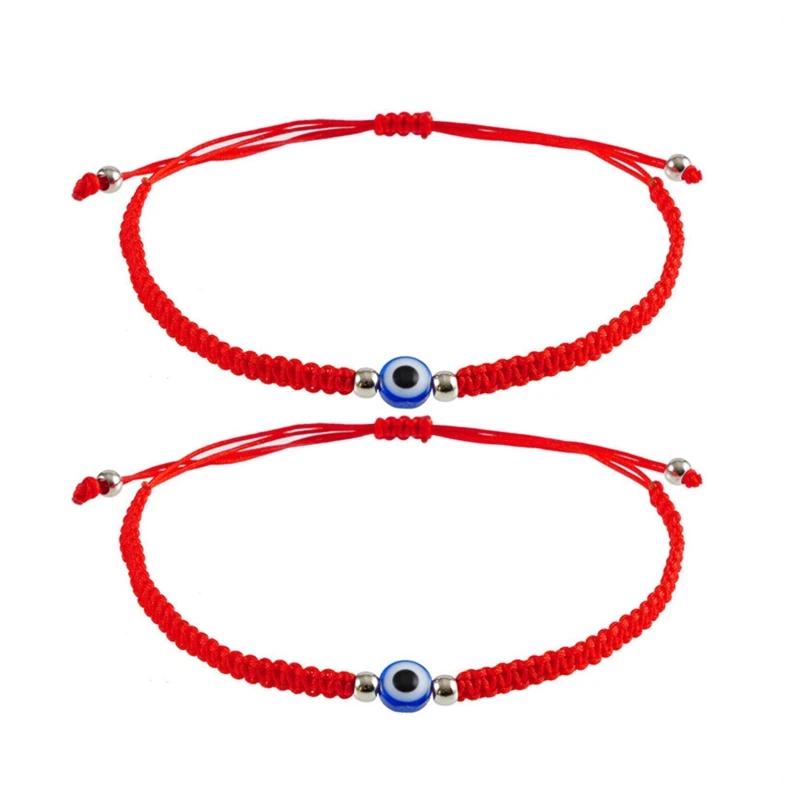 2x Black Red Hand Rope Bracelet Thread Adjustable Couple Jewelry Present Dropsale