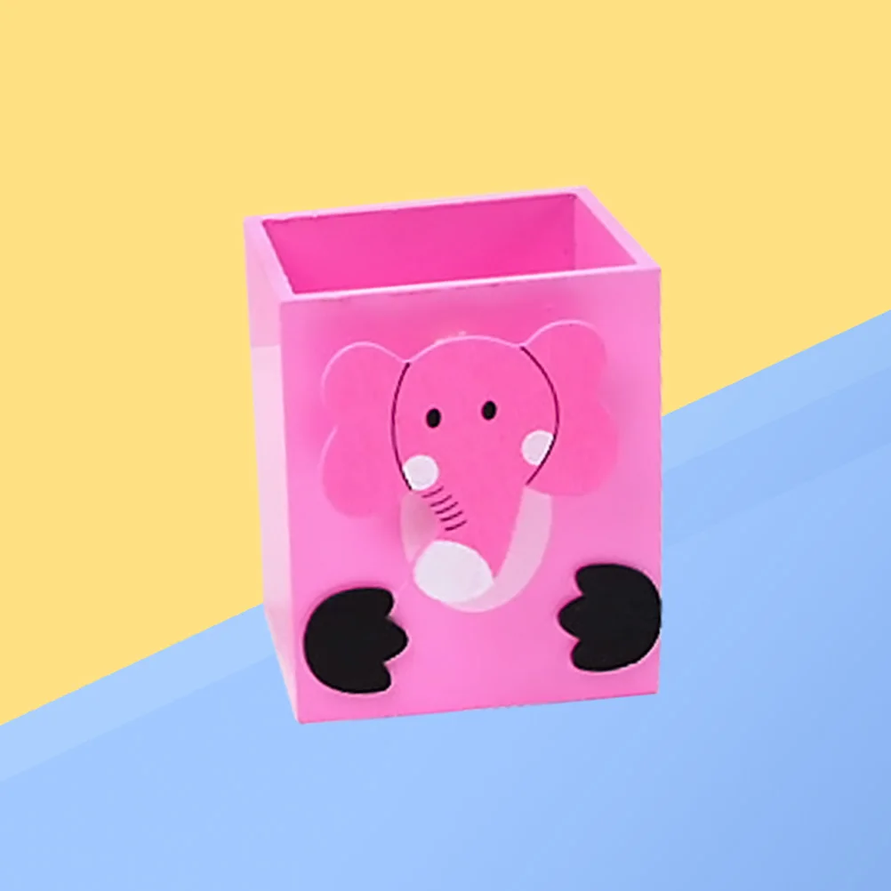 

Cartoon Pen Holder Pencil Cute Holders Multifunction Kids Kawaii Desk Accessories Animal Wooden Organizer Office Supply
