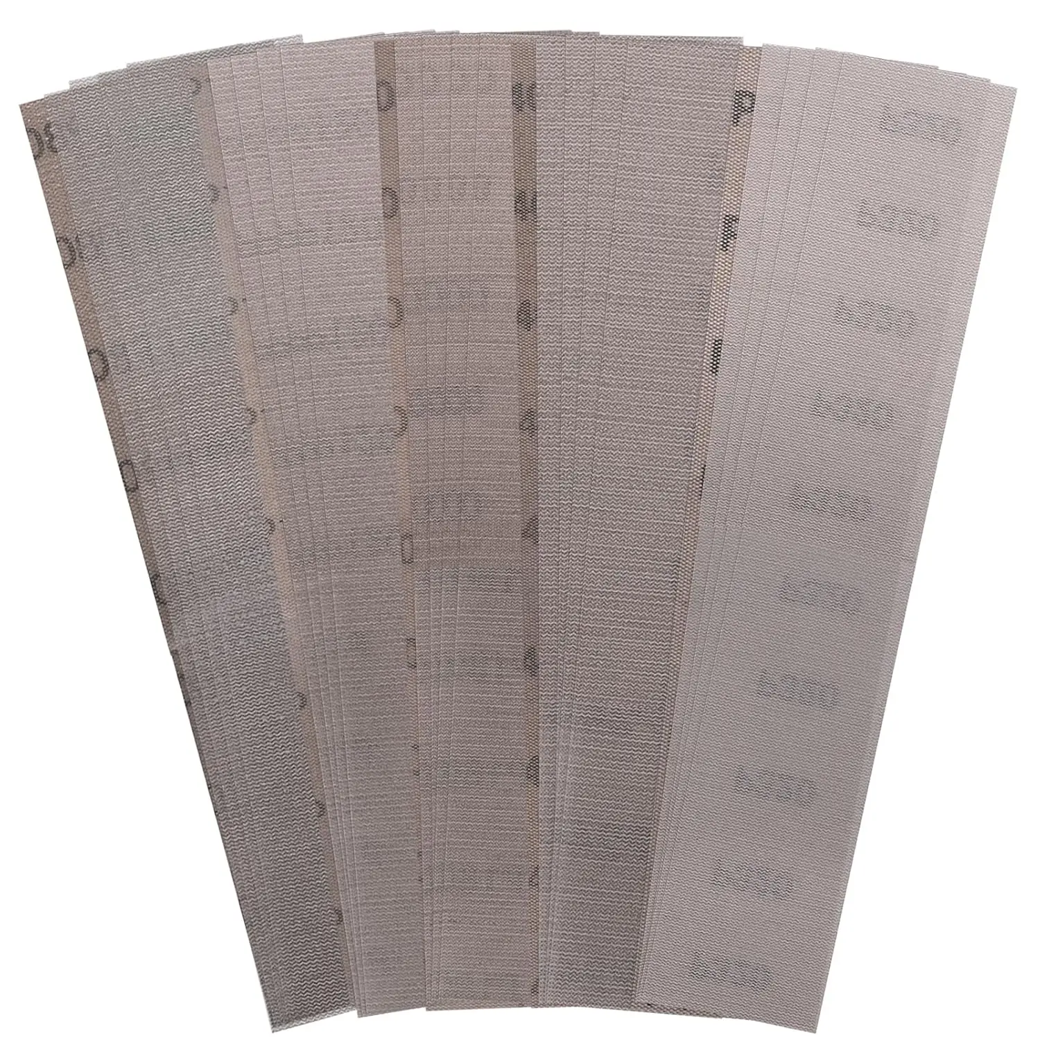 Mesh Sandpaper 420*70mm,Hook and Loop Sanding Disc Dust Free 80-320 Grit Assortment for Wood Drywall Metal Polishing 5/20Pcs