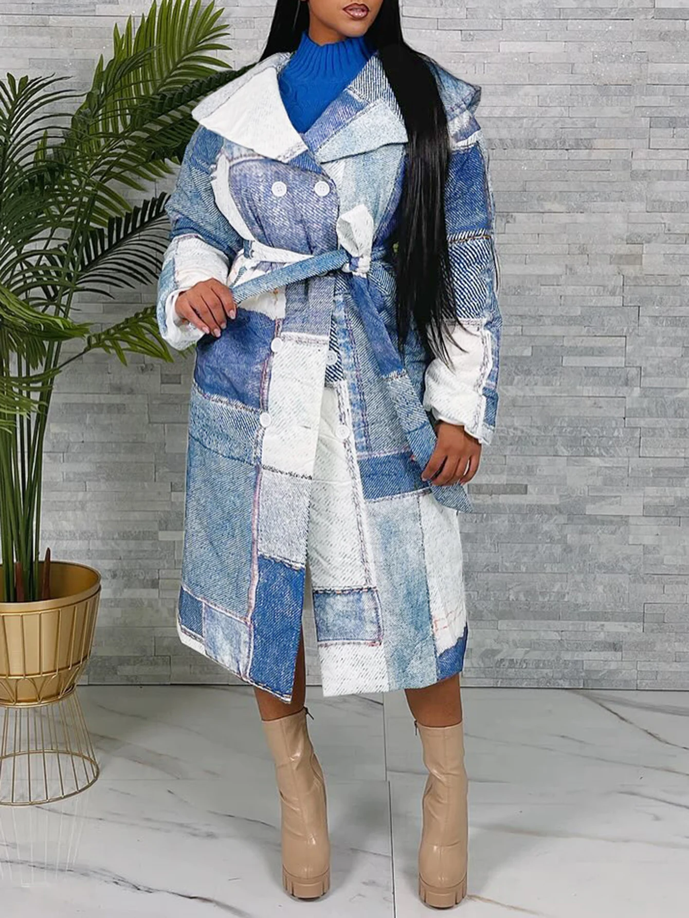 

Casual Long Sleeve Cotton-Padded Jacket Straight Sleeve Style Comfortable Women's Top Fashion Trend No Decoration