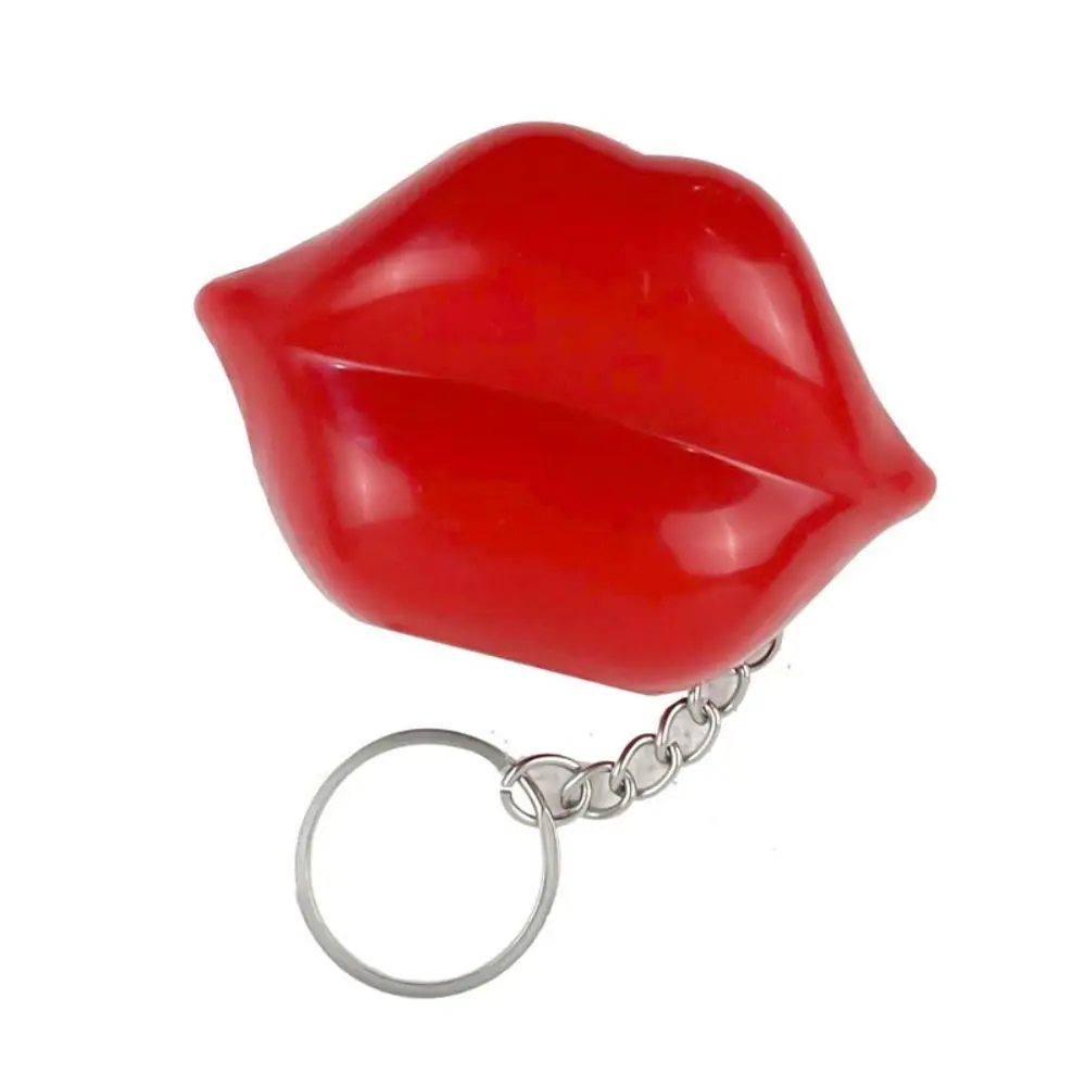 Funny Smack Kiss Lip Keychain Creative Make Out Smooch Red Lip Pendant Electric Peck Make a Sound Toy Hanging Accessory