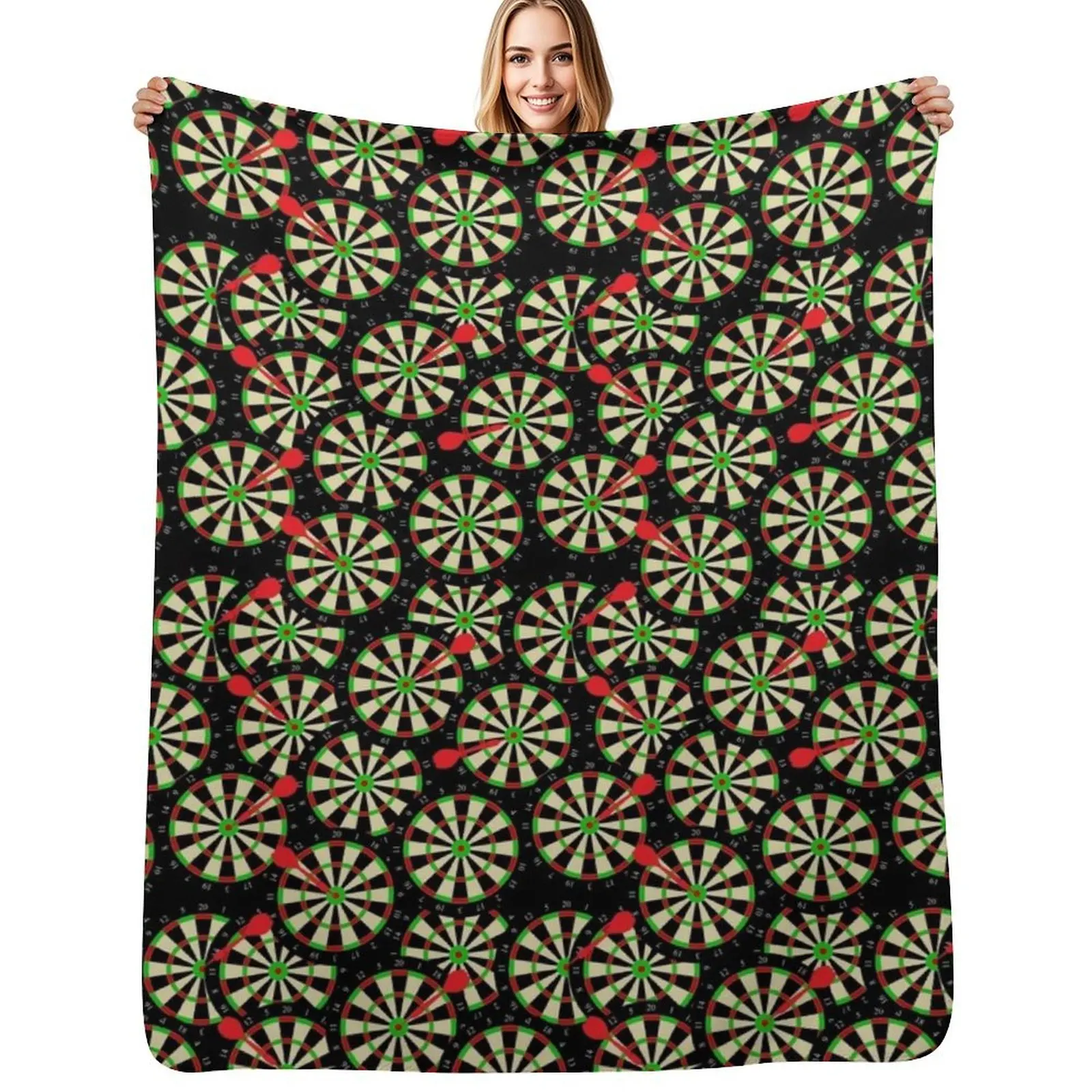 

Dartboards and Darts Pattern Throw Blanket Decorative Throw Personalized Gift for sofa Multi-Purpose Blankets