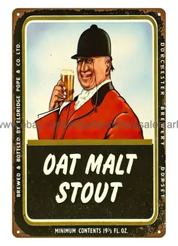 indoor outdoor kitchen wall decor Oat Meal Stout metal tin sign