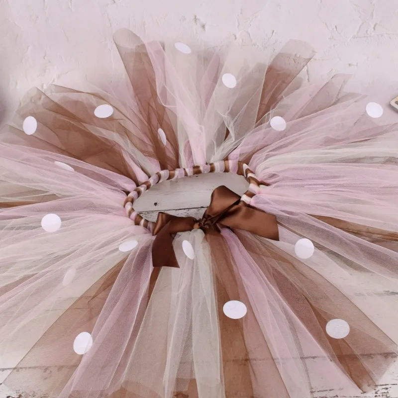 Fawn Dress Brown Furball Decoration Costume Cute Deer Hair Band Full Set Bustier Halloween Cosplay costumes Christmas Party