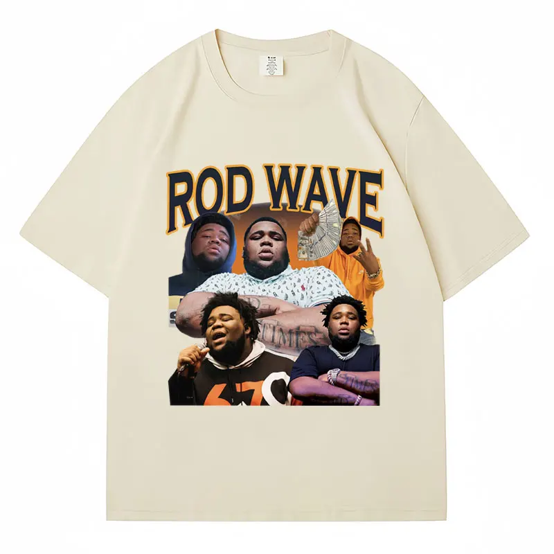 Rapper Rod Wave Graphics T-shirt Hip Hop Cotton Vintage Short Sleeve Fashion Tees Men Women Oversized Streetwear Boys Girls Tops