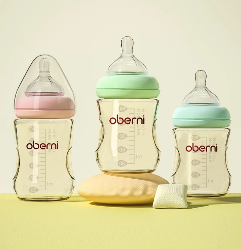 

180ml Baby Bottle Newborn Anti Fall Bottle0-6 Year Old Baby Anti Flatulence Imitation Breast Milk Bottle Bbaby Training Cup