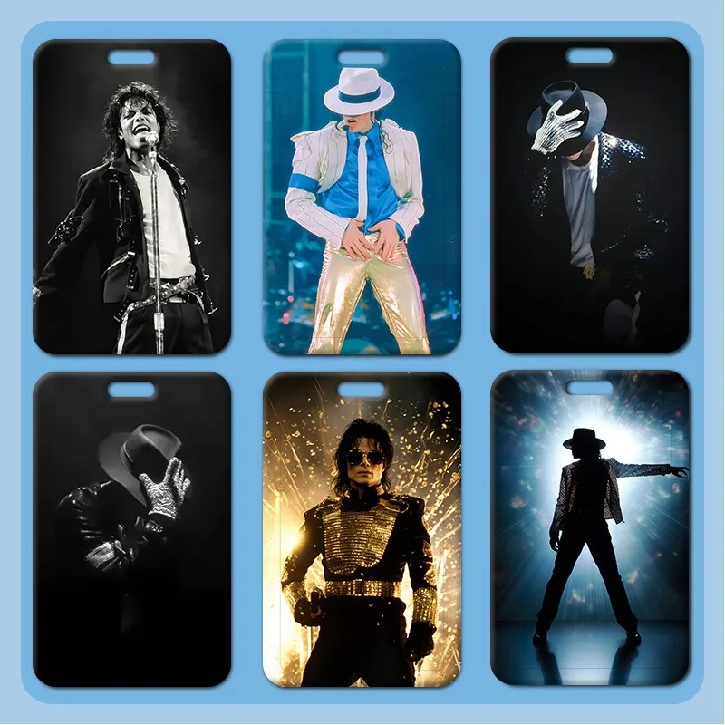 

Hot Pop Rock Singer Michael Jackson Series Card Holder Music Idol Character Creative Printing Portable Card Holder Fans Gift
