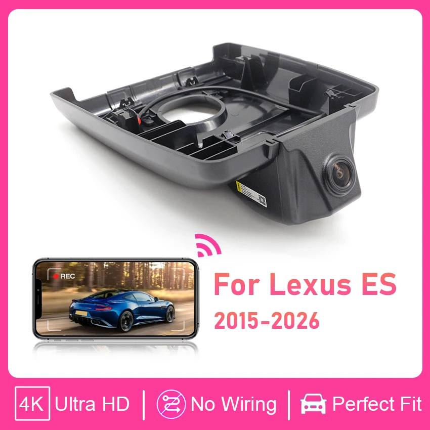 Plug and play Night vision Car DVR For Lexus ES 2015-2026 Dash Cam Driving Recorder 4K 2160P Modification Accessories Parts