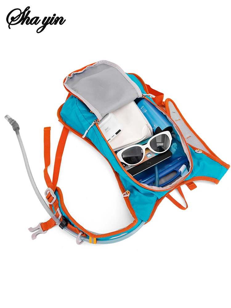12L Outdoor-Sport-Rucksack für Radfahren, Laufen, Wandern mit Hydratationsblase, Helmhalterung, wasserdicht, ultraleicht – Detail 9