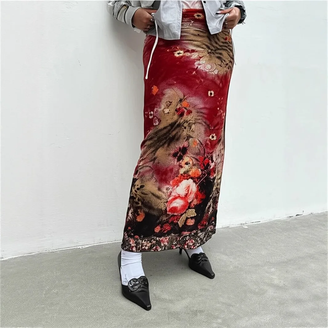 

Bodycon Skirt Double Lined Woman Ikat Pattern Design Blurred Fuzzy Hazy Misty Foggy Cloudy Nebulous Unclear Indistinct Neutral