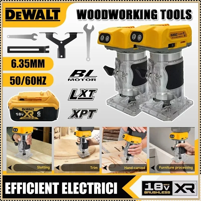 

DeWalt 30000RPM Cordless Electric Trimmer Brushless Woodworking Trimming Machine Wood Router Milling Engraving Machine