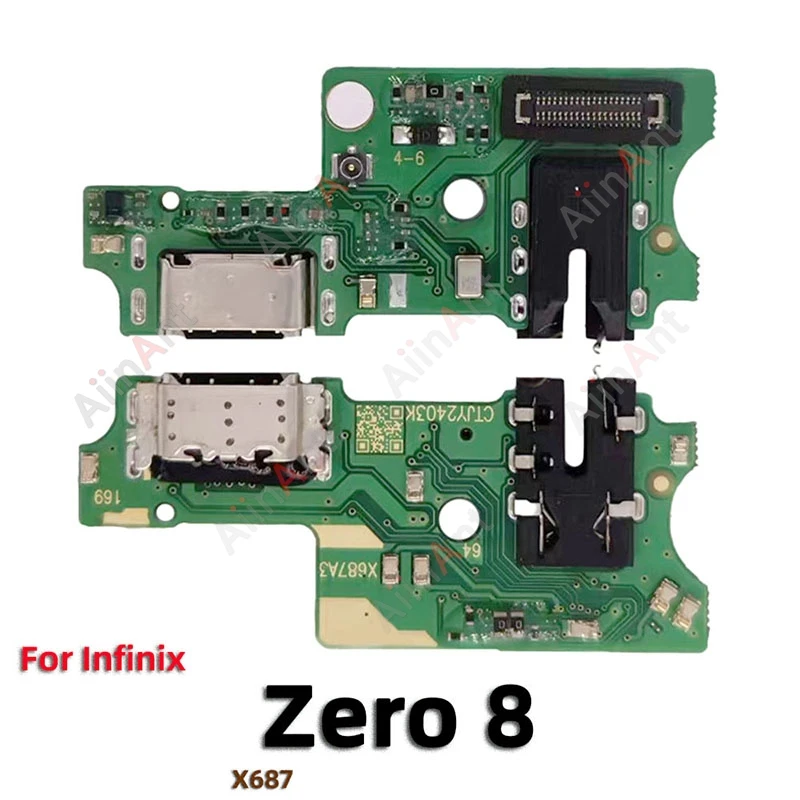 AiinAnt For Infinix Zero 8 8i 20 30 Ultra X GT 10 S3X S5 Pro 4G 5G Dock Mic USB Charger Board Charging Connector Port Flex Cable