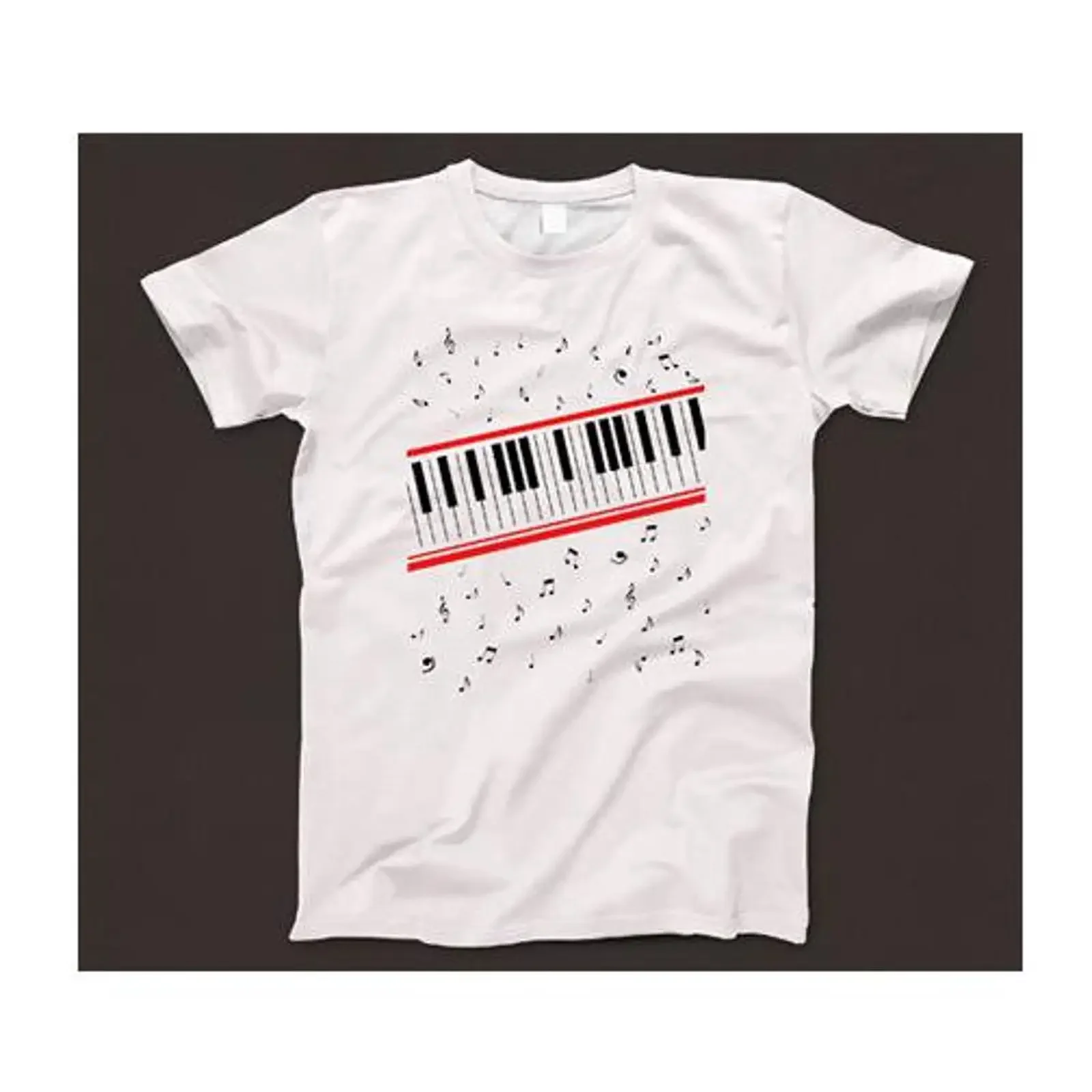 Beat It Keyboard T Shirt EE184 Retro White  vintage Washed Stylish Slightly graphic Casual Breathable streetwear Unisex fashion