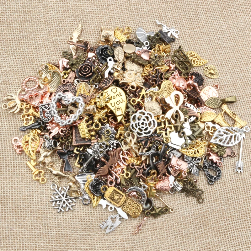 30 sztuk mieszane style zwierzęce serce liść kwiat korona Charms wisiorki DIY ocena biżuterii na naszyjnik bransoletka do robienia akcesoriów