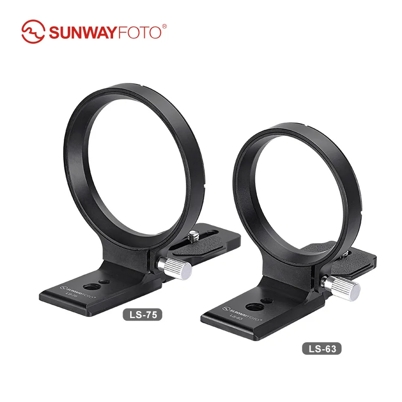 SUNWAYFOTO LS-75 LS-63 Ring Lens Support with Arca Swiss Plate Collar Mount