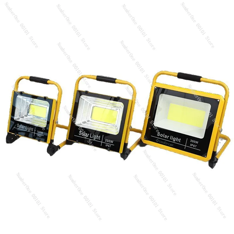 Waterproof high-power emergency floodlight Outdoor emergency lighting Night fishing light Foldable