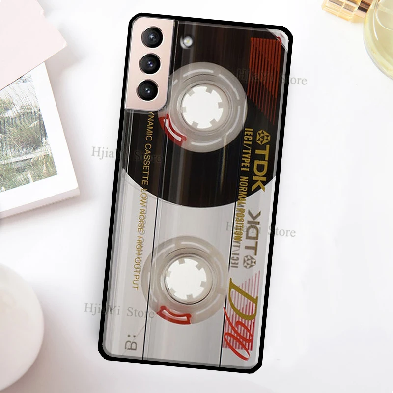 Retro Cassette Tape Cover For Samsung Galaxy S21 Ultra Note 20 Note 10 S8 S9 S10 S22 Plus S20 FE Phone Case