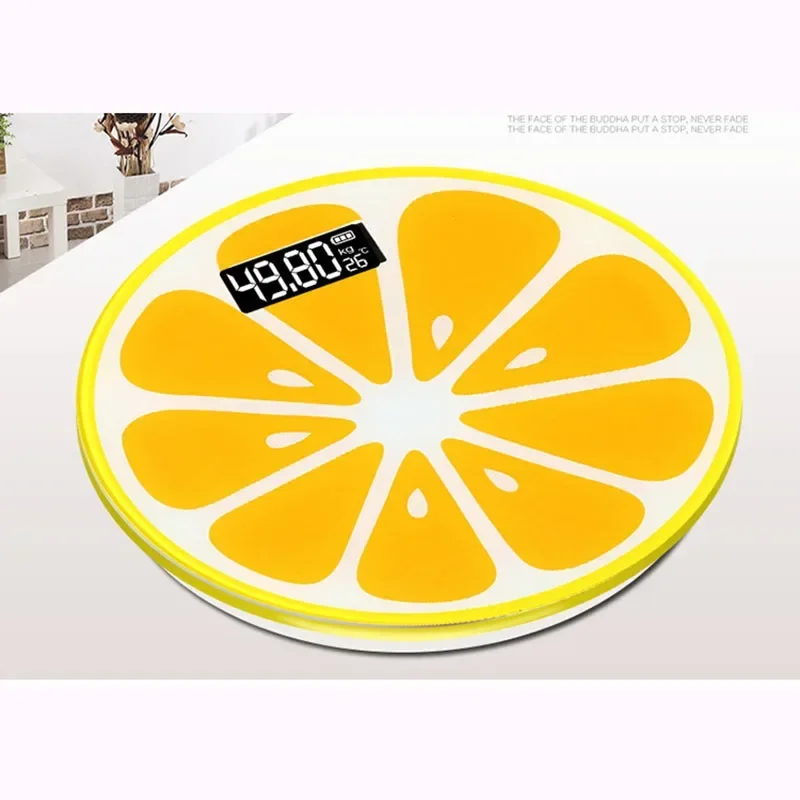 

Cartoon Fruits Pattern Bathroom Scale Weighing Body Health Weight Scale Electronic Household Balance Floor Smart Digital Scales