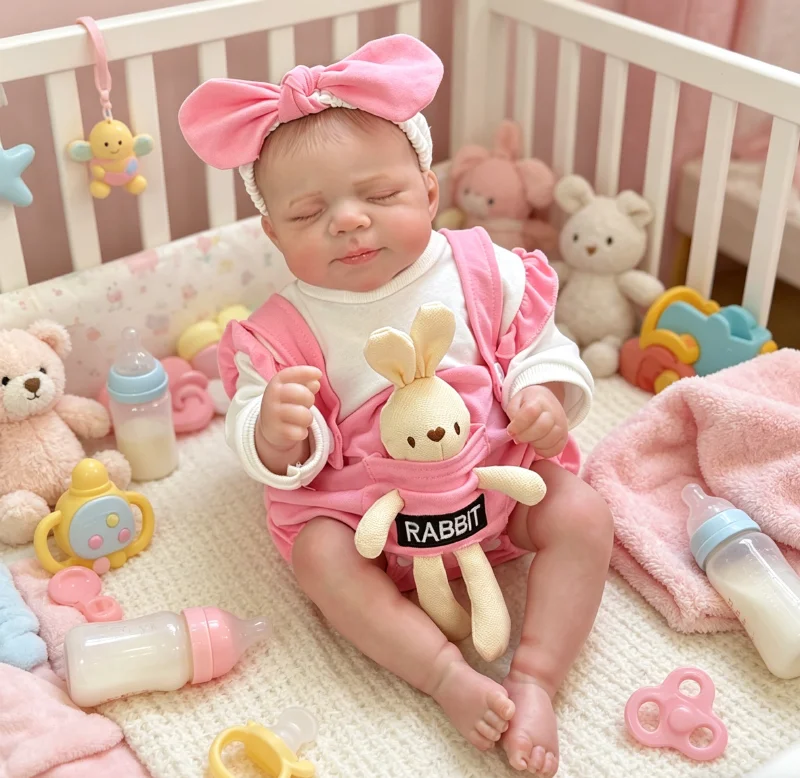 18'' Full Body Vinyl & Cloth Body Reborn Pascale Realistic Lifelike Doll 3D Skin Multiple Layers Painting with Visible Veins