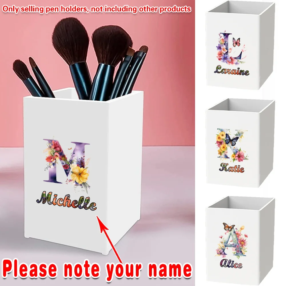 

Customized Name Practical Acrylic Pencil Cup Desk Organizer Pen Holder Makeup Brush Storage Office Accessories Study Organizer