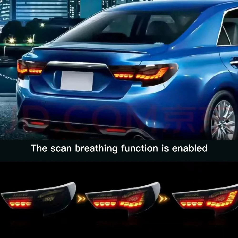 Paar Auto-Rücklicht-Baugruppe für Toyota REIZ 2014–2017, LED-Bremssignalleuchte, Tuning-Teile, Auto-Rücklichtsystem