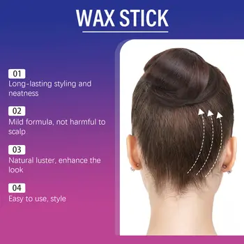 EELHOE 75g vosková tyčinka na vlasy, okamžitý styling, nemastný, bez oplachování, dlouhotrvající, fixní, silná fixace, okraje, zabraňuje poletujícím vlasům, přenosná 8 nejlepší prodej voskové tyčinky na vlasy - №6