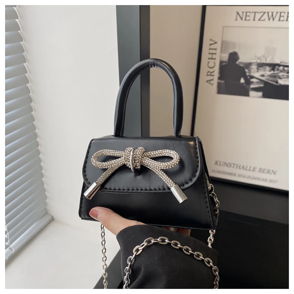 

Мини-сумки-мессенджеры для женщин, модная сумка через плечо с бантом и цепочкой, новинка весна-лето, универсальные сумки для вечеринок, подходящие ко всему.