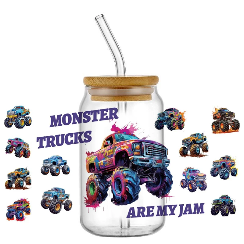 

Новый ‌ Monster Trucks Are My Jam 3D наклейка УФ DTF чашка обертывает для водонепроницаемой передачи 16 унций наклейка для очков DIY кружка наклейка на телефон