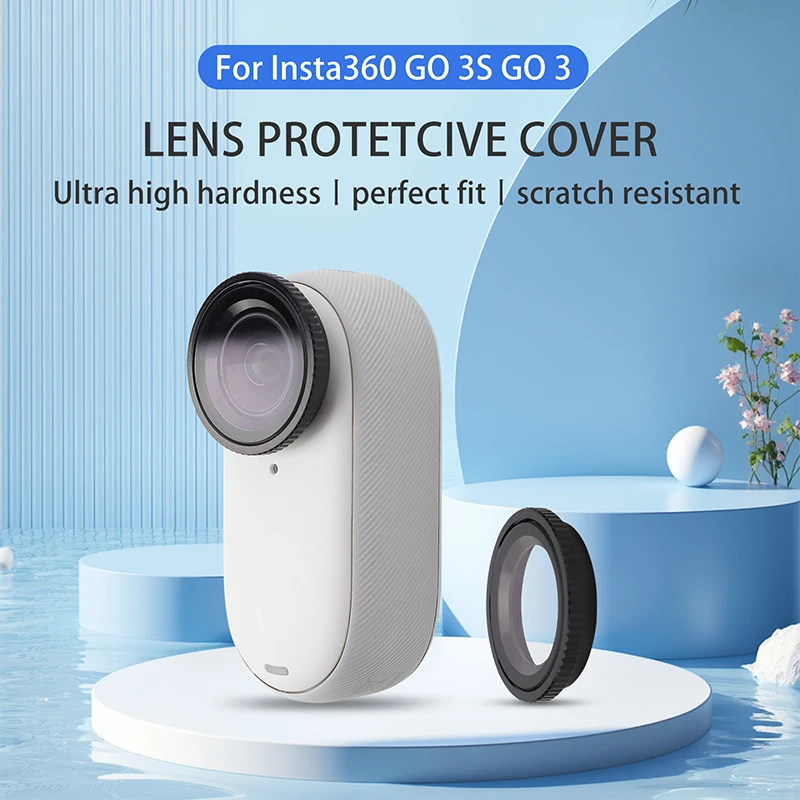 Protectores de lente de cámara mejorados para Insta360 GO 3S GO 3 películas de cámara de vidrio templado protector de lente accesorios de cámaras de vídeo de acción