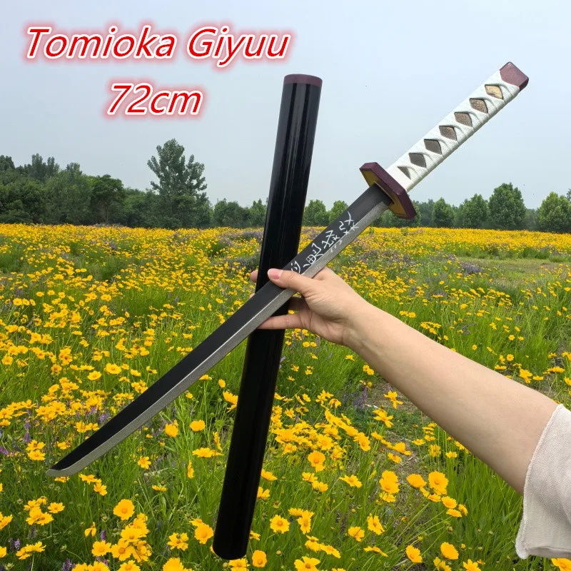 28.35inch PU Demon Slayer Katana Ainme Kimetsu No Yaiba Sanemi Sword Japanese Katana Tanjirou Samurai Sabre home decoration
