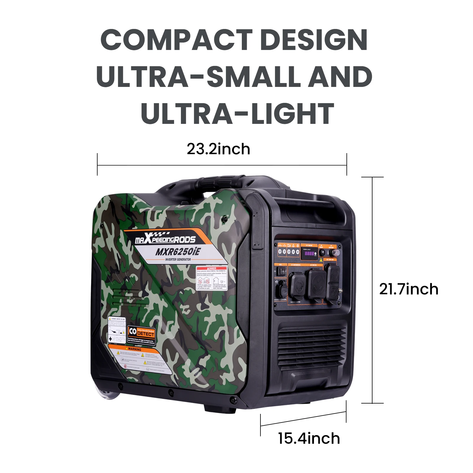 

5500 Watt Portable Gas Powered Generator 5000W ECO Mode w/ USB Outlet 120V/240V