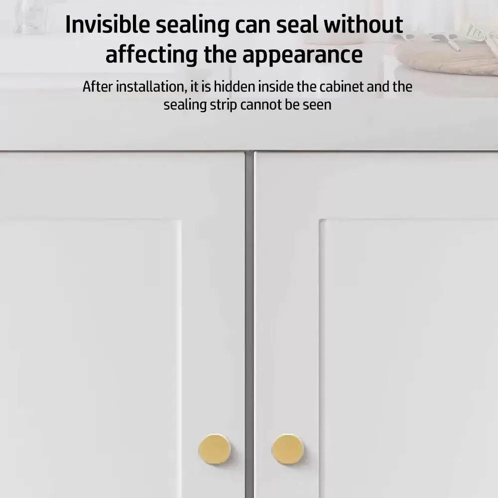 

New Self-Adhesive Cabinet Door Dust Strips 2.8M TPE Seal Strip Blackout Strip Insect-proof