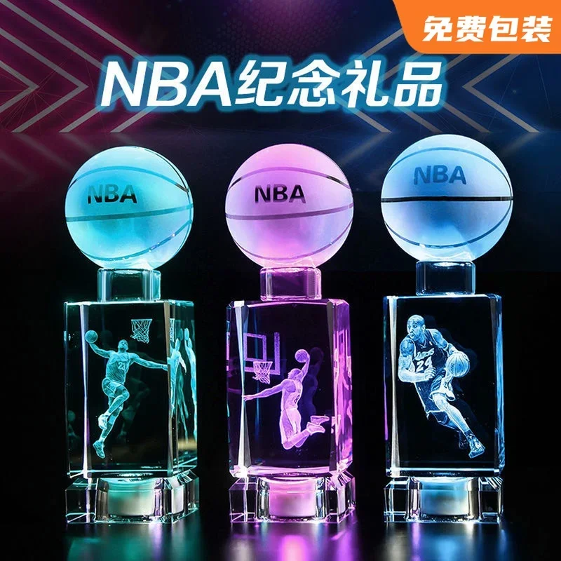 

USB зарядка звезда NBA подарок на день рождения Мальчики дают одноклассникам и бойфрендам креативные Кристальные баскетбольные практичные сувенирные украшения