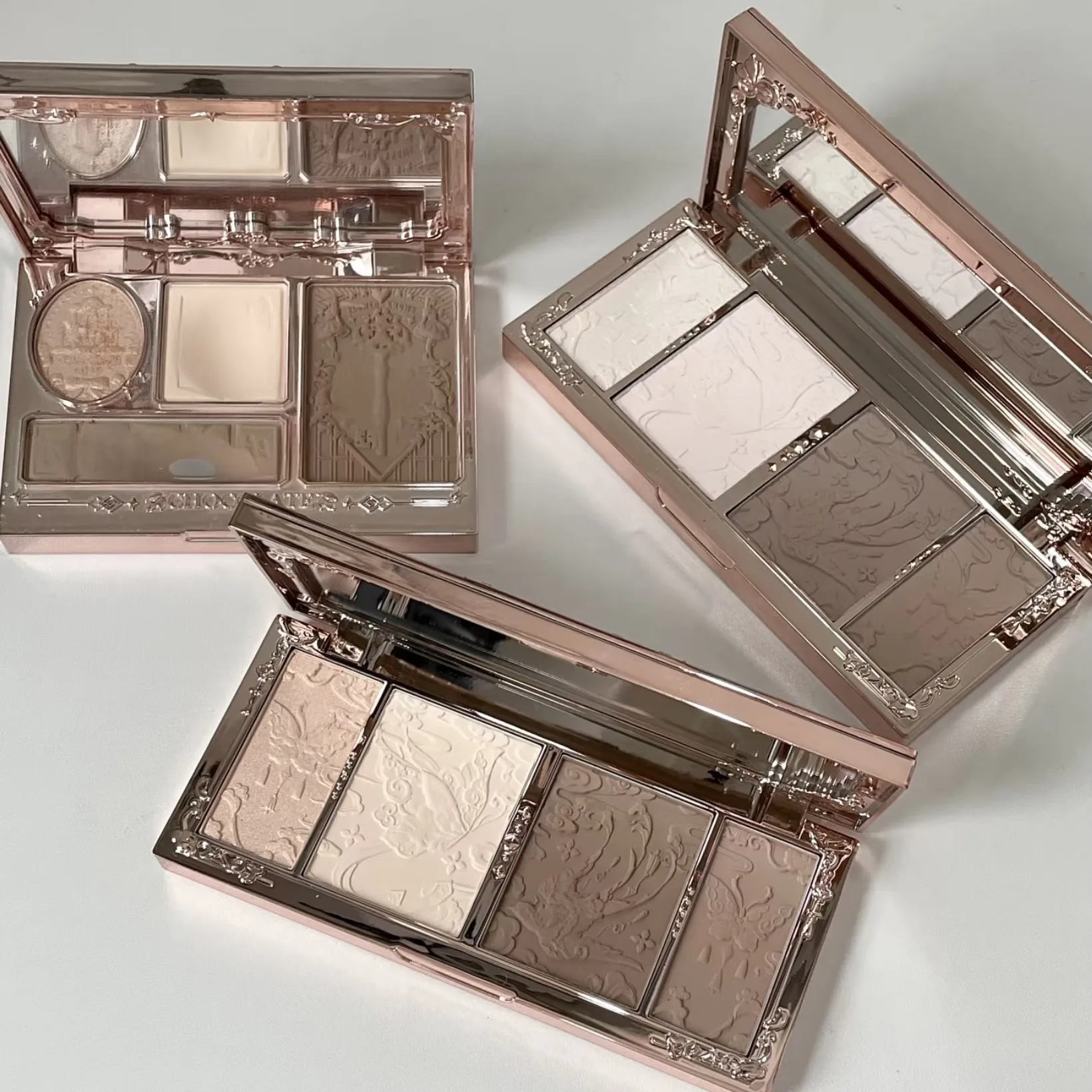 Flower Knows Butterfly Cloud Collar Embossed Highlight & Contour Palette Matte Shadow Brightener 3D Bone Face Sculpt Nose Makeup