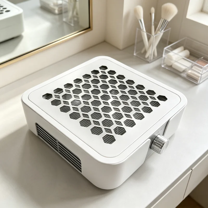 Powerful 60V 110V/220V Brushless Nail Vacuum Dust Collector, Nail Art Dust Extractor, Suitable for Beginners Home Nail Salon