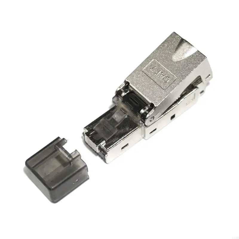 L4MD CCTV Ethernet Cable Tool-Less Crystal Untuk Head Plug Cat7 RJ45 Connector Tool-Less Connector Tidak Ada Konektor CRIMP