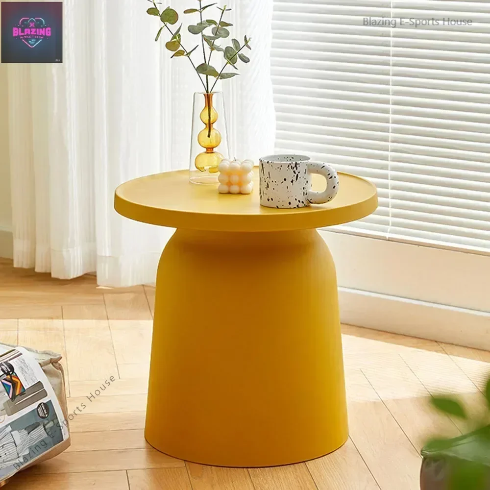 Round Plastic Coffee Tables Minimalist Korea Modern Outdoor Small Coffee Tables Cute Aesthetic Mesa Centro Interior Decorations