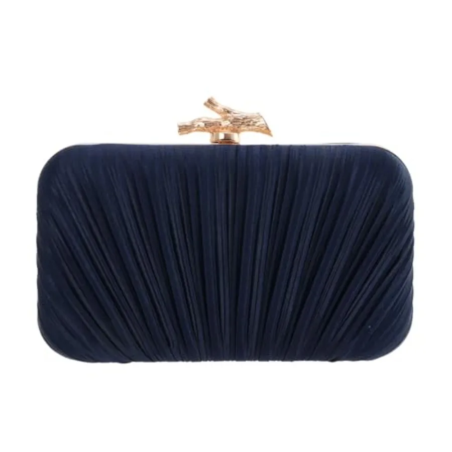 

Clutch Purses for Women Evening Bag Pleated Clutch Bag with Chain for Wedding Party with Chain for Wedding Party