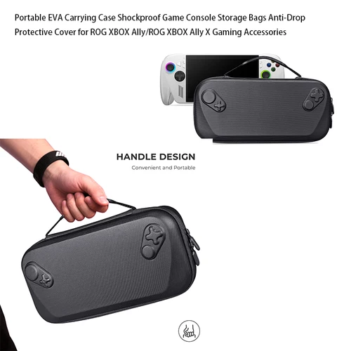Imagen 2 del producto Estuche de transporte portátil de EVA, bolsas de almacenamiento para consola de juegos a prueba de golpes, cubierta protectora anticaídas para ROG XBOX Ally/ROG XBOX Ally X